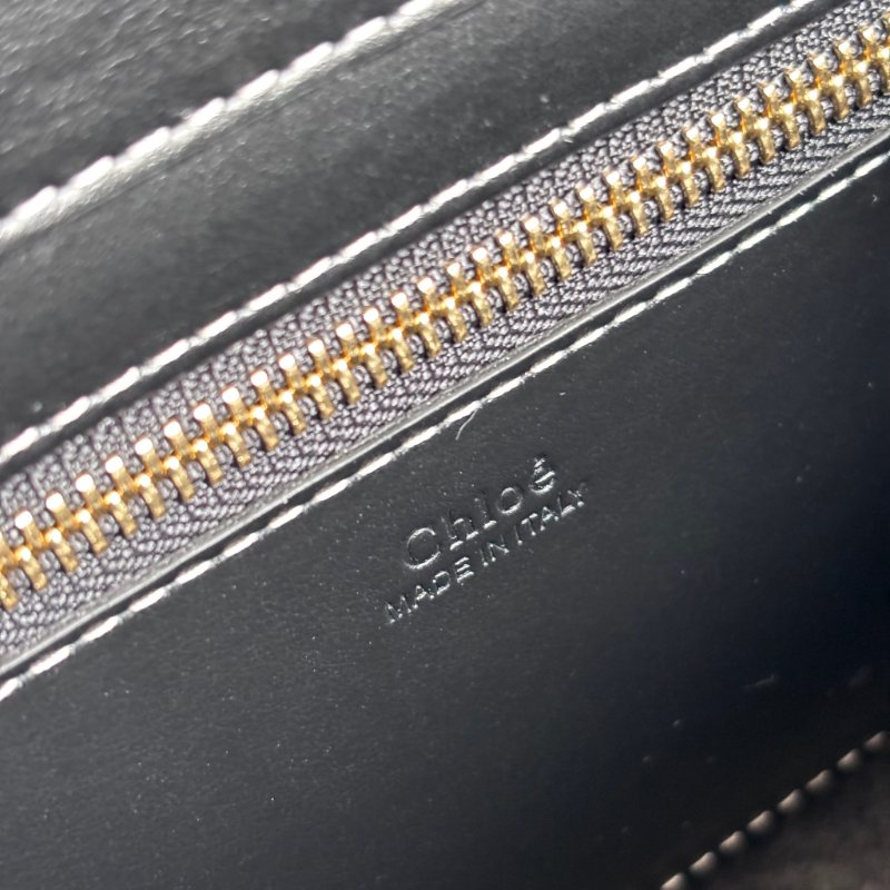 ::CHLOE:: Woody 深灰色 經典織帶絨毛冬季款小號 斜背 兩用托特包-23