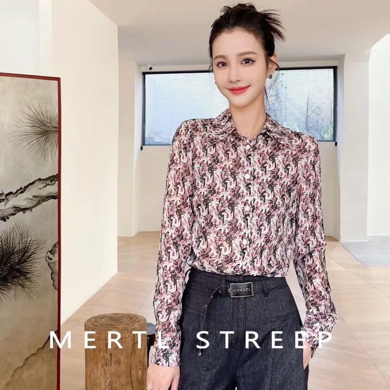 Chanel 香奈兒 23A手工坊真絲襯衫-1