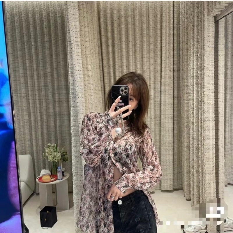 Chanel 香奈兒 23A手工坊真絲襯衫-3