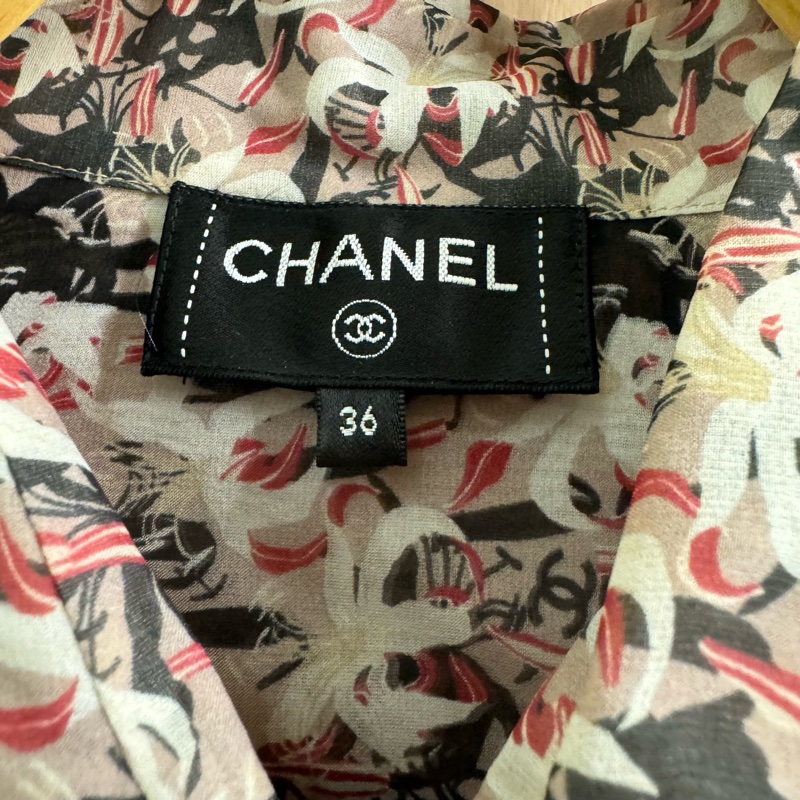 Chanel 香奈兒 23A手工坊真絲襯衫-8