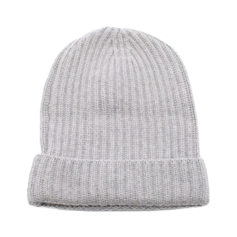 香奈兒 COCO 標誌針織帽 P54994 K07216 羊絨灰色 二手 男女通用-1