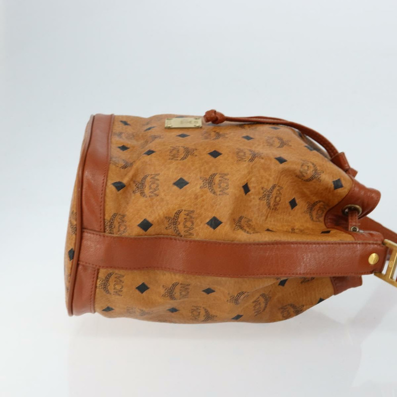 【日本直送】MCM Logoogram Vicetos 單肩包 PVC 皮革 棕色 金色 正品 gh1072-2