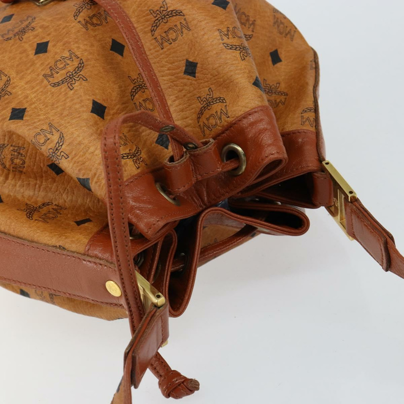 【日本直送】MCM Logoogram Vicetos 單肩包 PVC 皮革 棕色 金色 正品 gh1072-5