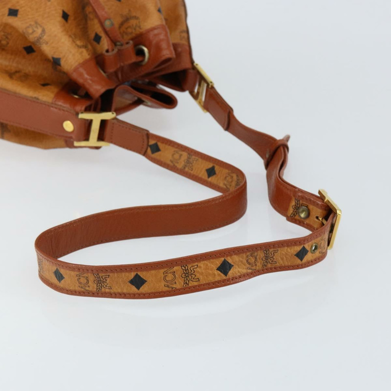 【日本直送】MCM Logoogram Vicetos 單肩包 PVC 皮革 棕色 金色 正品 gh1072-6