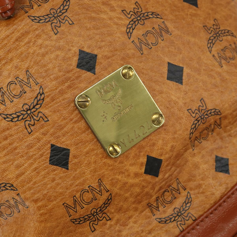 【日本直送】MCM Logoogram Vicetos 單肩包 PVC 皮革 棕色 金色 正品 gh1072-11