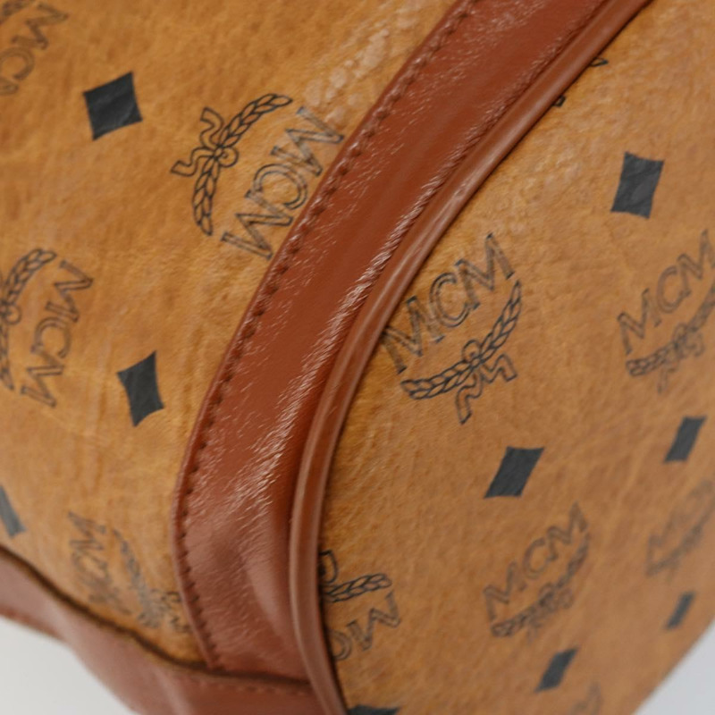 【日本直送】MCM Logoogram Vicetos 單肩包 PVC 皮革 棕色 金色 正品 gh1072-15