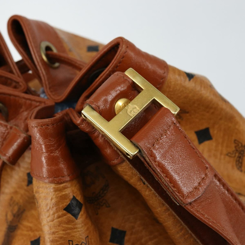 【日本直送】MCM Logoogram Vicetos 單肩包 PVC 皮革 棕色 金色 正品 gh1072-16