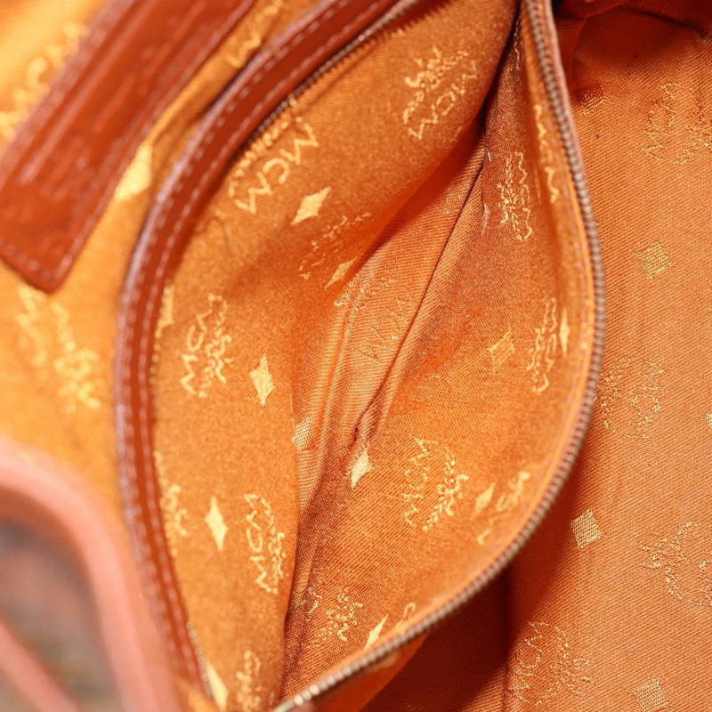 【日本直送】MCM Logoogram Vicetos 單肩包 PVC 皮革 棕色 金色 正品 gh1072-20