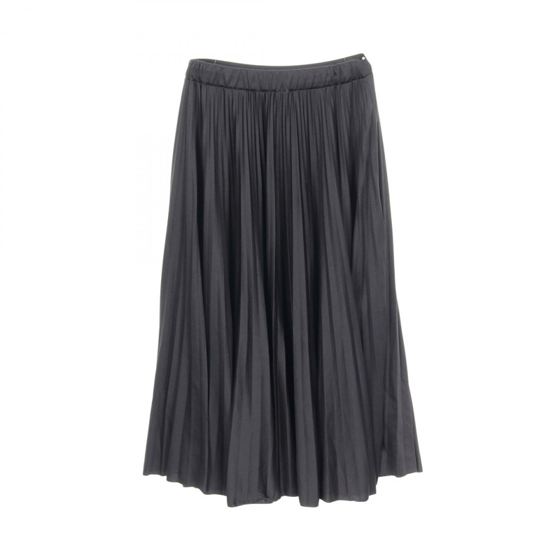 Valentino Vlogo印花長百褶裙,聚酯纖維材質,黑白配色,二手女款S碼-1