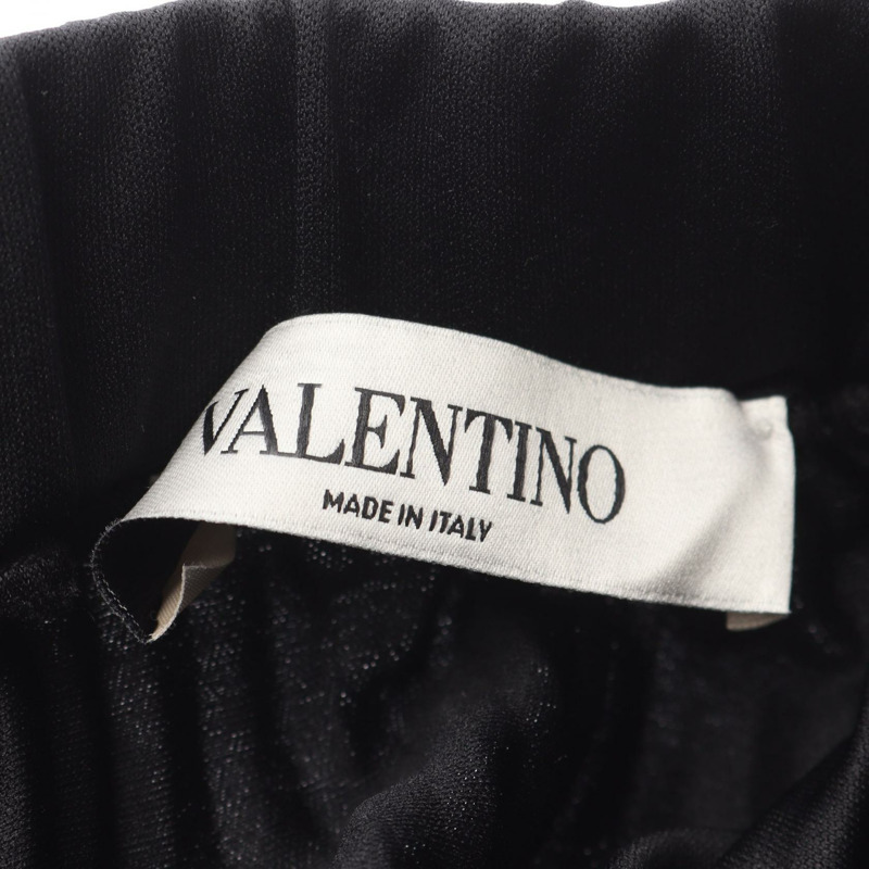 Valentino Vlogo印花長百褶裙,聚酯纖維材質,黑白配色,二手女款S碼-2