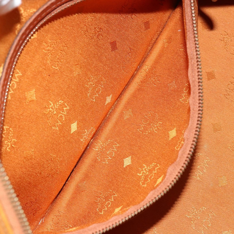 【日本直送】MCM Logoogram Vicetos 波士頓包 PVC 皮革 棕色 金色 正品 gh1074-19