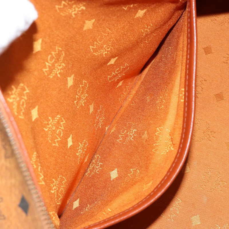 【日本直送】MCM Logoogram Vicetos 波士頓包 PVC 皮革 棕色 金色 正品 gh1074-20