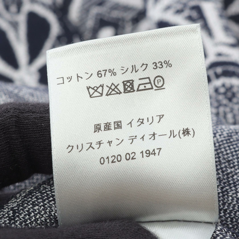 Dior Shawn Stussy 針織衫襯衫 033M550BT166 棉絲混紡 海軍藍 二手 #XL-3