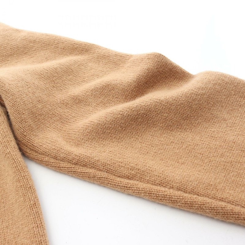 BURBERRY 經典條紋飾邊針織衫 8020391 羊絨棕色 二手 M 碼-8