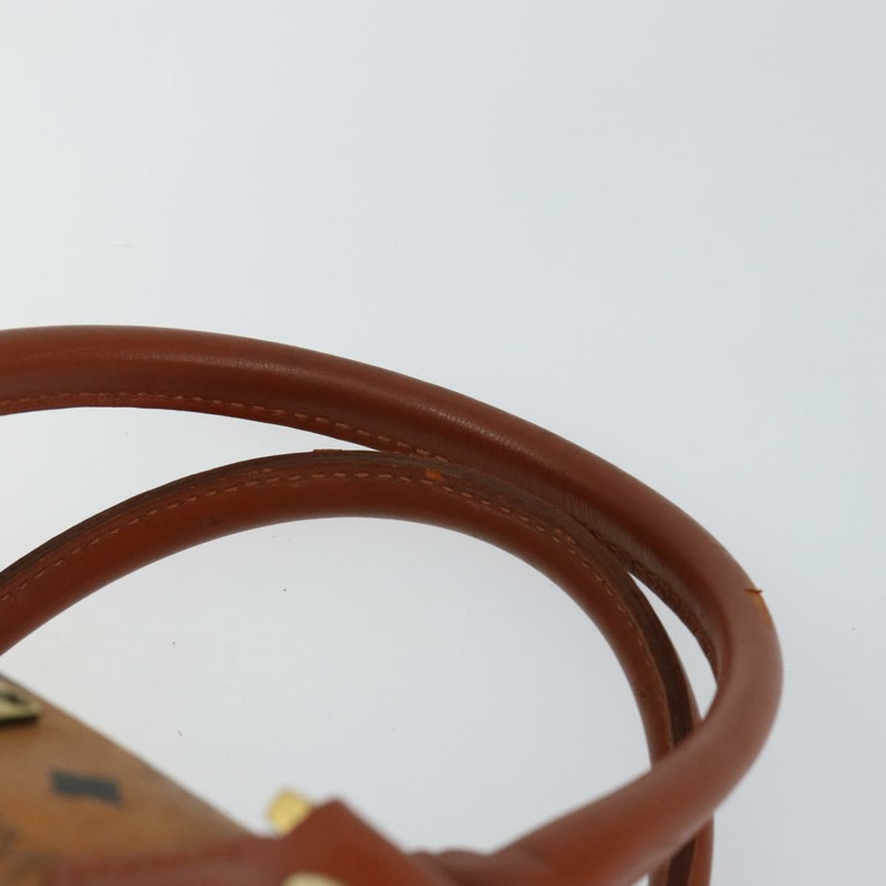 【日本直送】MCM Logoogram Vicetos 波士頓包 PVC 皮革 棕色 金色 正品 gh1075-7