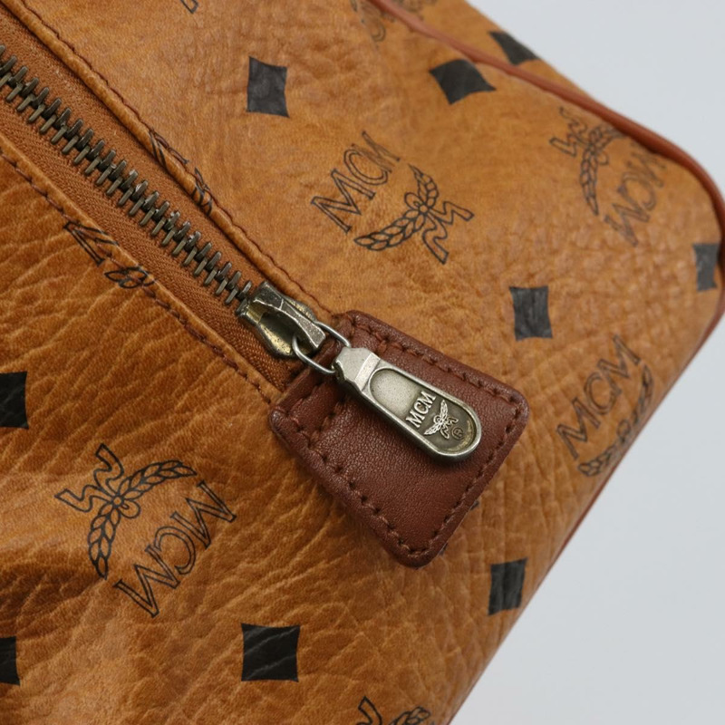 【日本直送】MCM Logoogram Vicetos 波士頓包 PVC 皮革 棕色 金色 正品 gh1075-16