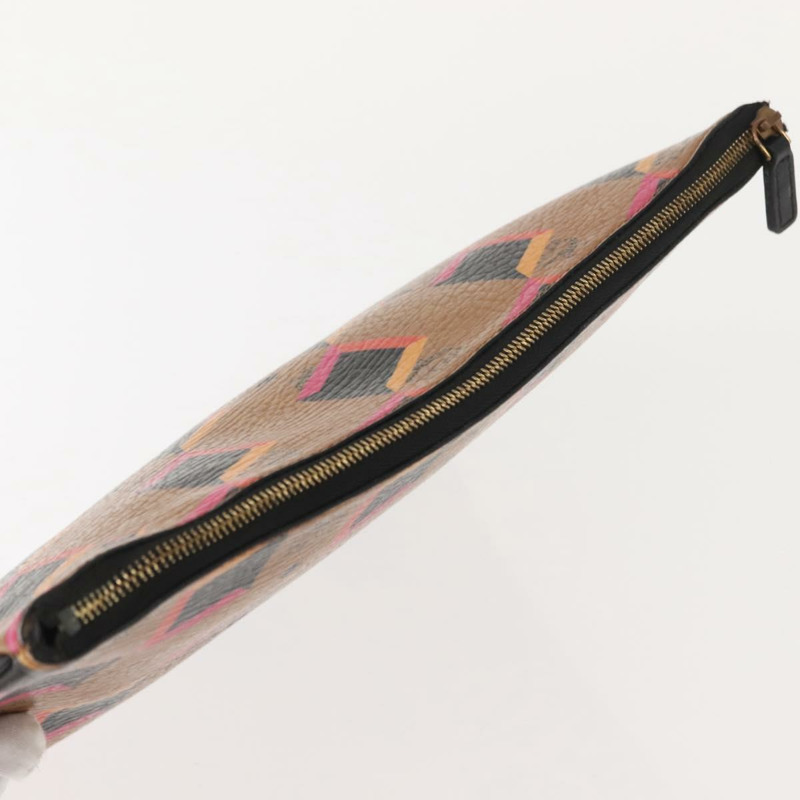 【日本直送】MCM Logoogram Vicetos 手拿包 PVC 皮革 棕色 Auth am9490-4