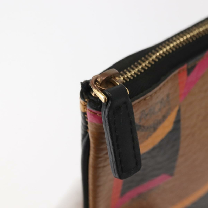 【日本直送】MCM Logoogram Vicetos 手拿包 PVC 皮革 棕色 Auth am9490-8