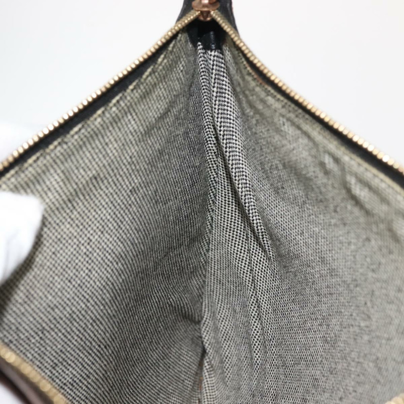 【日本直送】MCM Logoogram Vicetos 手拿包 PVC 皮革 棕色 Auth am9490-10