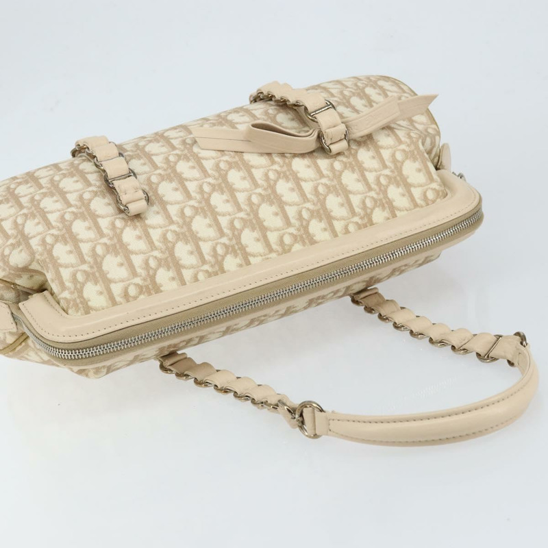 【日本直送】Christian Dior Trotter帆布浪漫手提包 PVC米色銀色 正品 150070-5