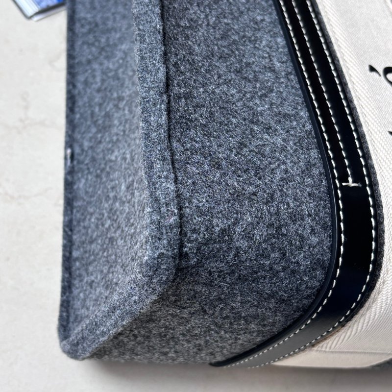 ::CHLOE:: Woody 深灰色 經典織帶絨毛冬季款大號 手提托特包-6