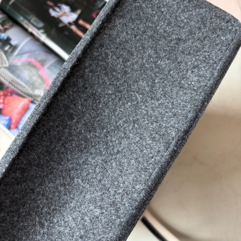 ::CHLOE:: Woody 深灰色 經典織帶絨毛冬季款大號 手提托特包-23