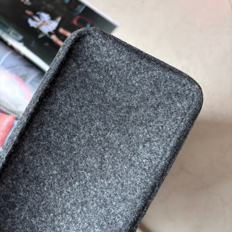 ::CHLOE:: Woody 深灰色 經典織帶絨毛冬季款大號 手提托特包-24