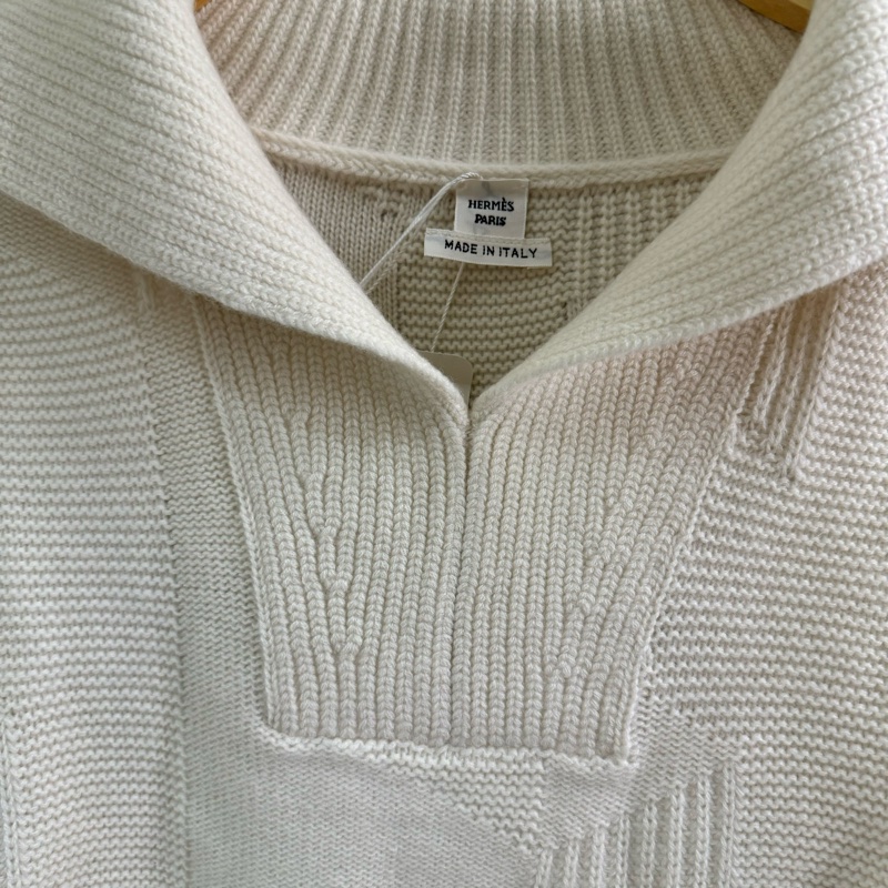 吊牌還在 HERMÈS 愛馬仕翻領羊毛衫-6