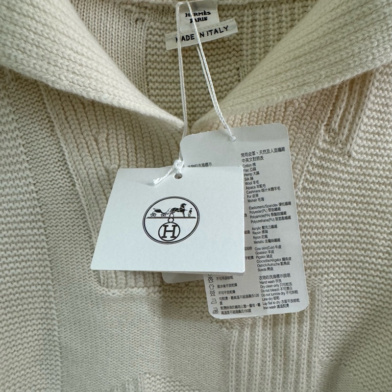 吊牌還在 HERMÈS 愛馬仕翻領羊毛衫-7