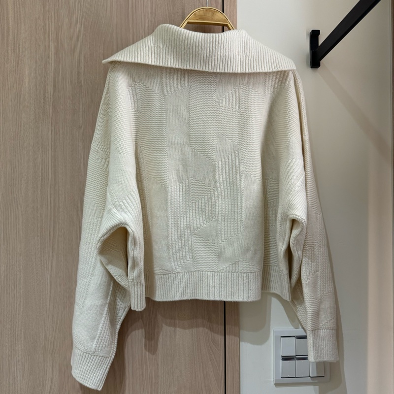 吊牌還在 HERMÈS 愛馬仕翻領羊毛衫-12