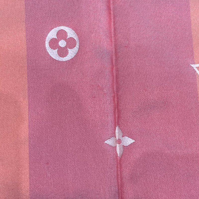 LOUIS VUITTON 路易威登 絲巾 黃色 粉色 多色 漸層-4