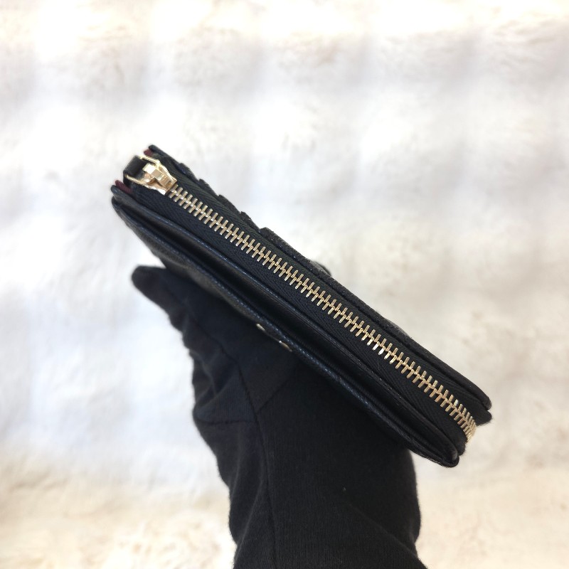 Chanel L型拉鍊零錢卡片包 黑金-5