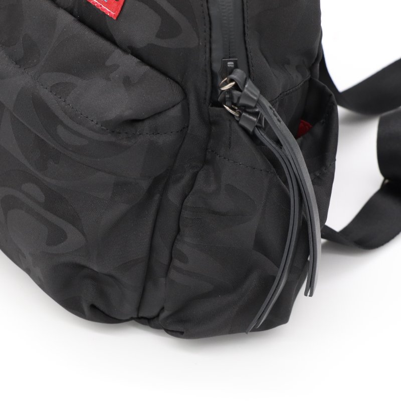 Vivienne Westwood 西太后 黑色織物 Red Label 火星標 雙肩包 書包 後背包-4