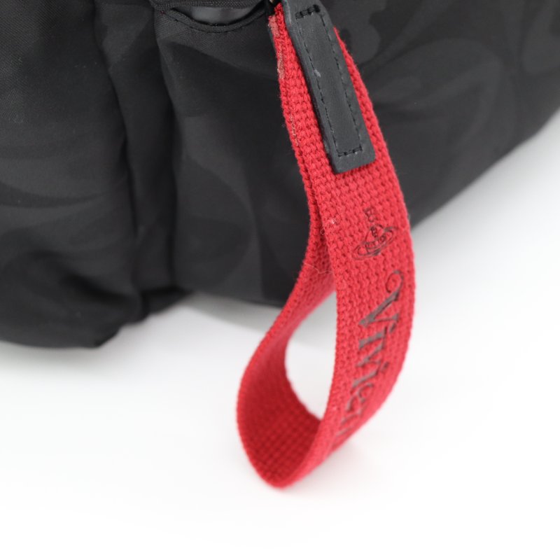 Vivienne Westwood 西太后 黑色織物 Red Label 火星標 雙肩包 書包 後背包-6