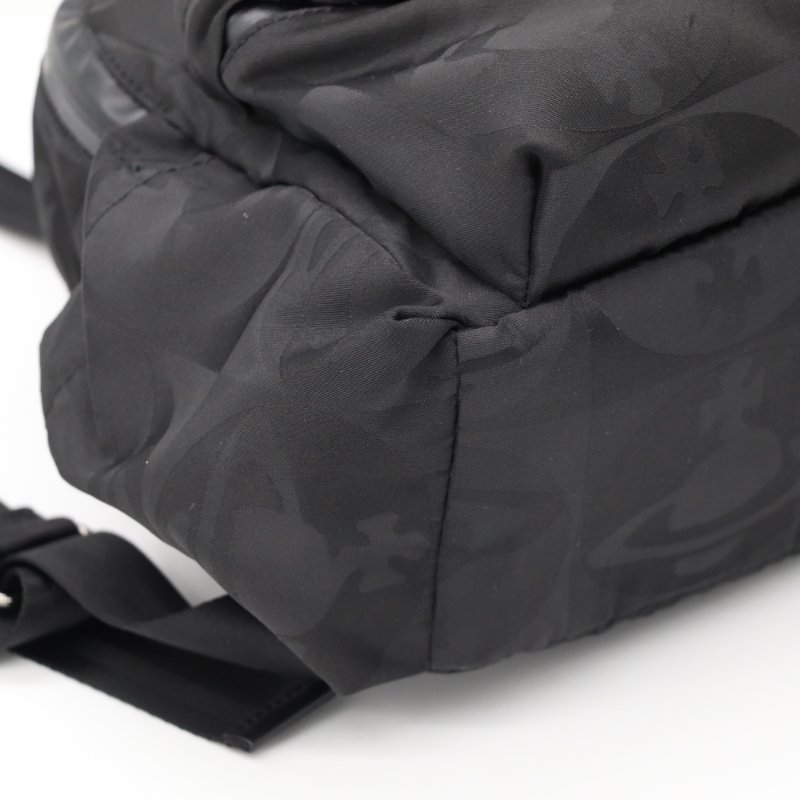 Vivienne Westwood 西太后 黑色織物 Red Label 火星標 雙肩包 書包 後背包-11