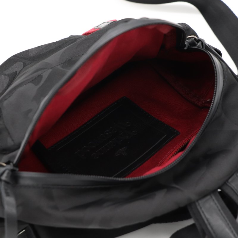 Vivienne Westwood 西太后 黑色織物 Red Label 火星標 雙肩包 書包 後背包-12