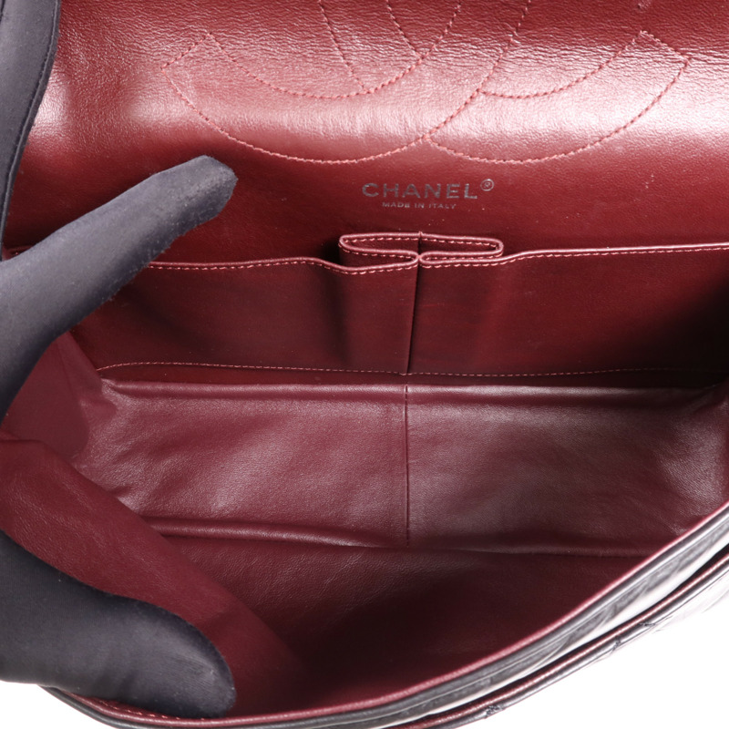 CHANEL 牛皮皮革2.55銀扣鏈帶肩背袋-4