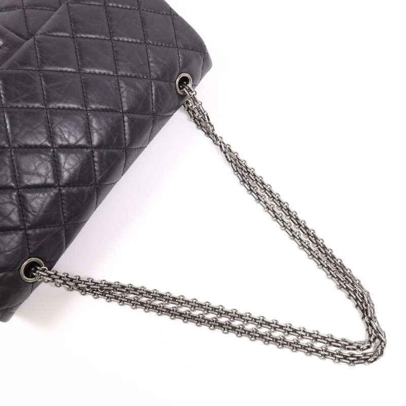 CHANEL 牛皮皮革2.55銀扣鏈帶肩背袋-8