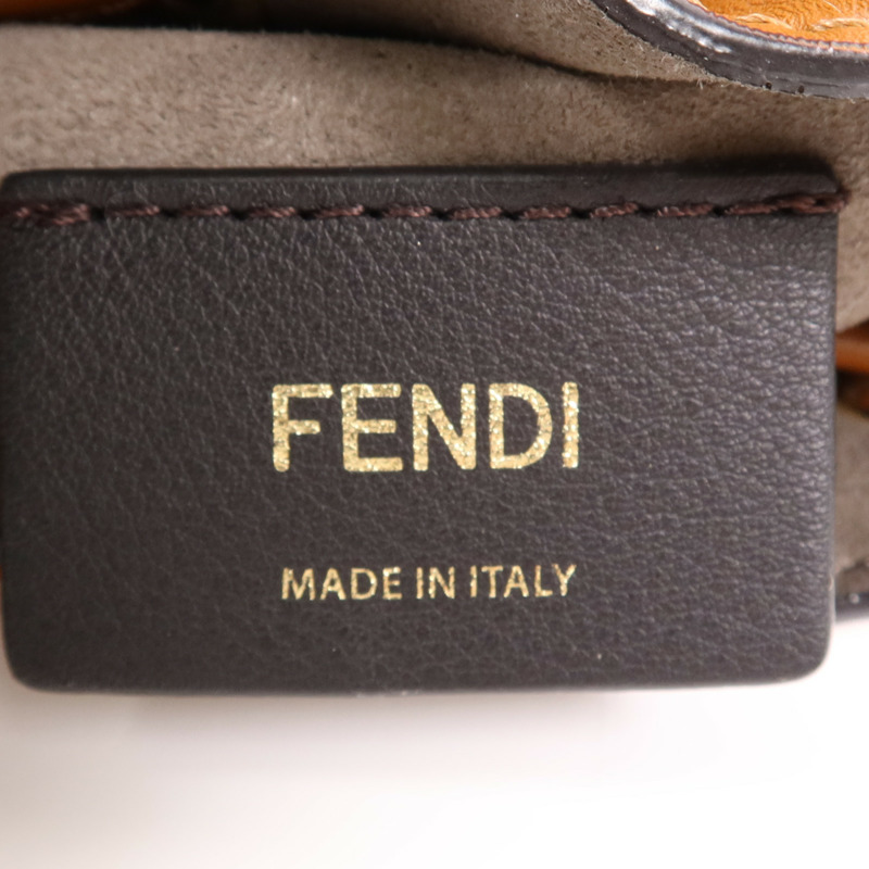FENDI 牛皮皮革Mon Tresor金扣肩背袋-14