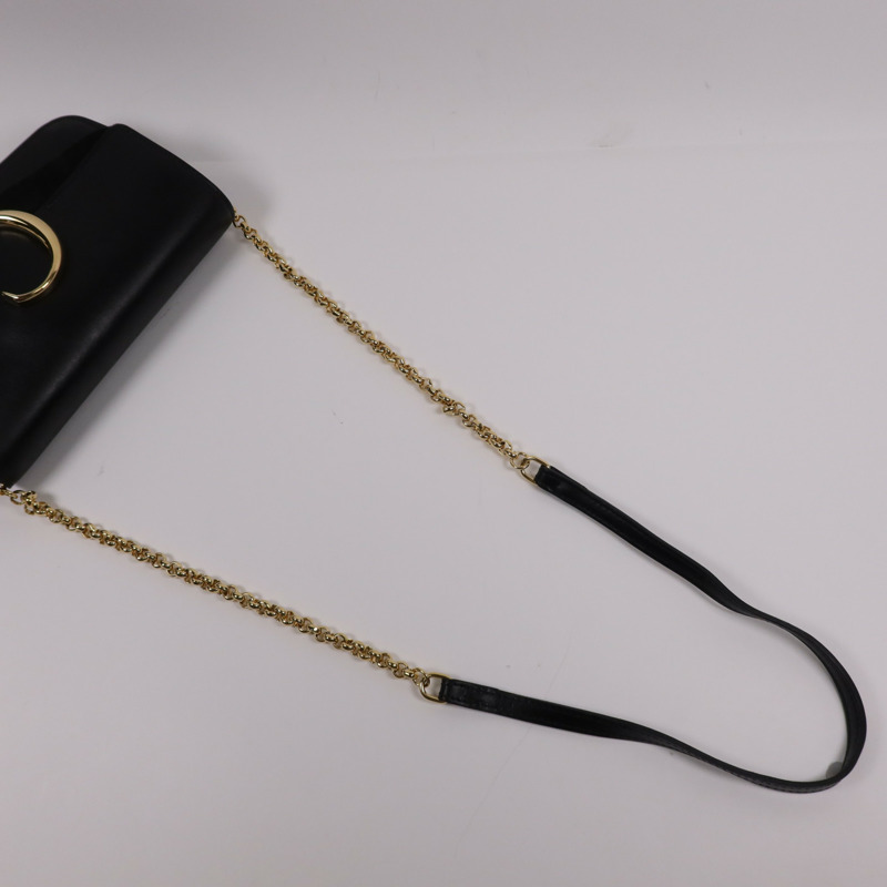 Chloe 牛皮皮革C Bag金扣鏈帶肩背袋-6