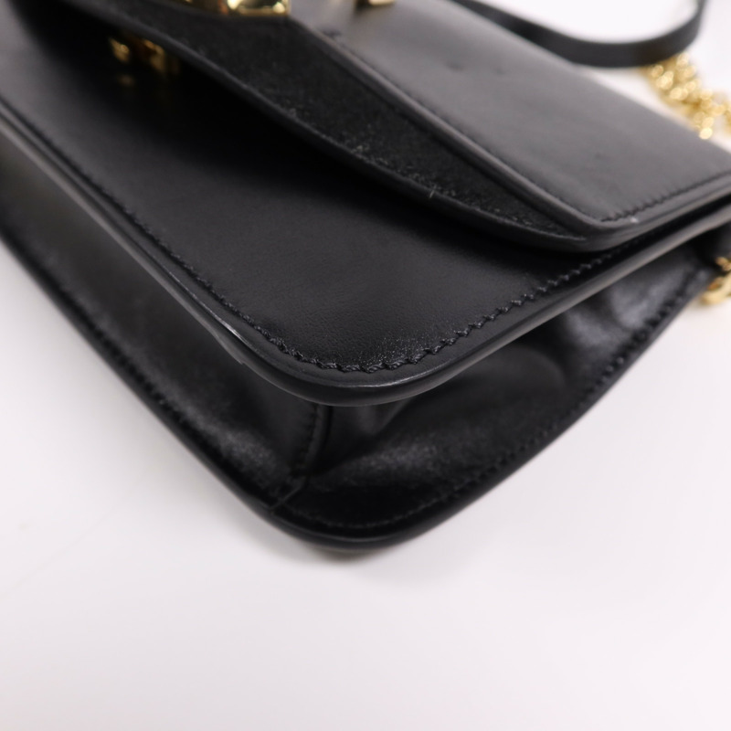 Chloe 牛皮皮革C Bag金扣鏈帶肩背袋-8