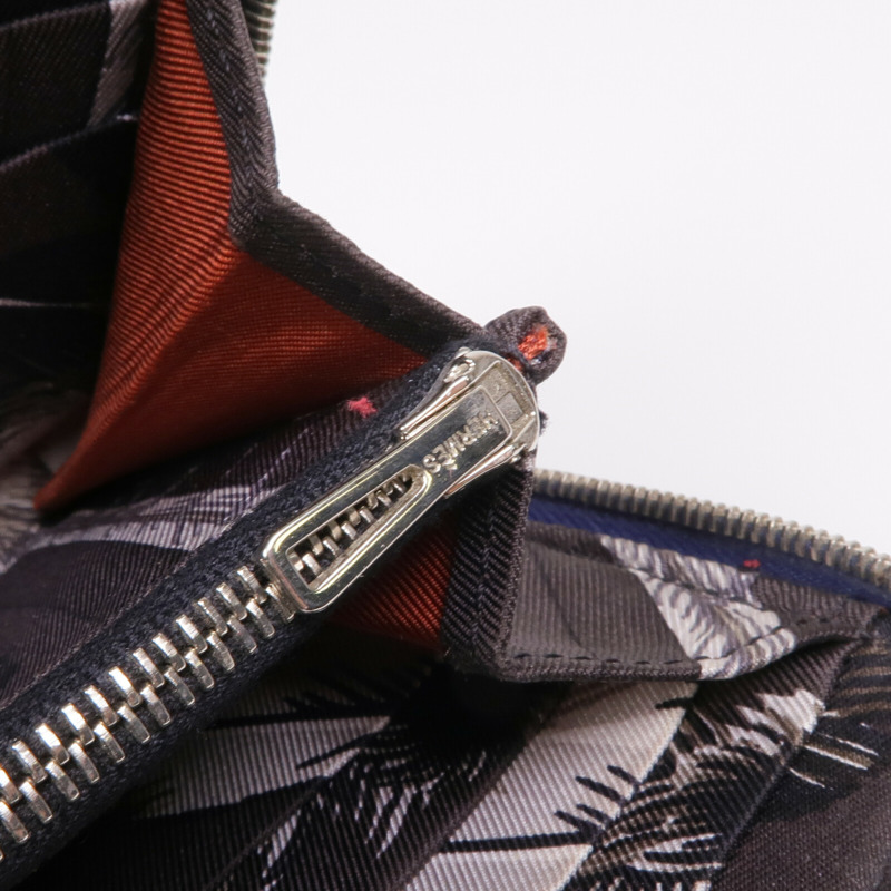 HERMES Epsom皮革Silk-In Azap Long銀扣長錢包Bleu Saphir-10