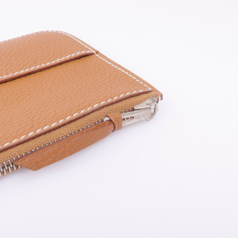 HERMES Clemence皮革Dogon GM銀扣掛飾Gold-10