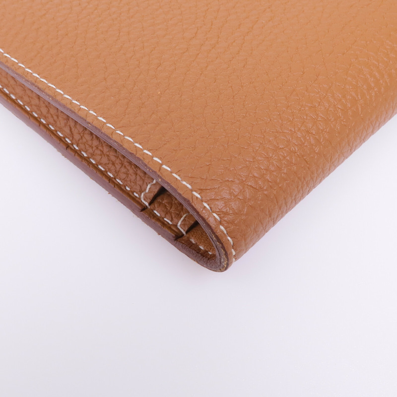 HERMES Clemence皮革Dogon GM銀扣掛飾Gold-13