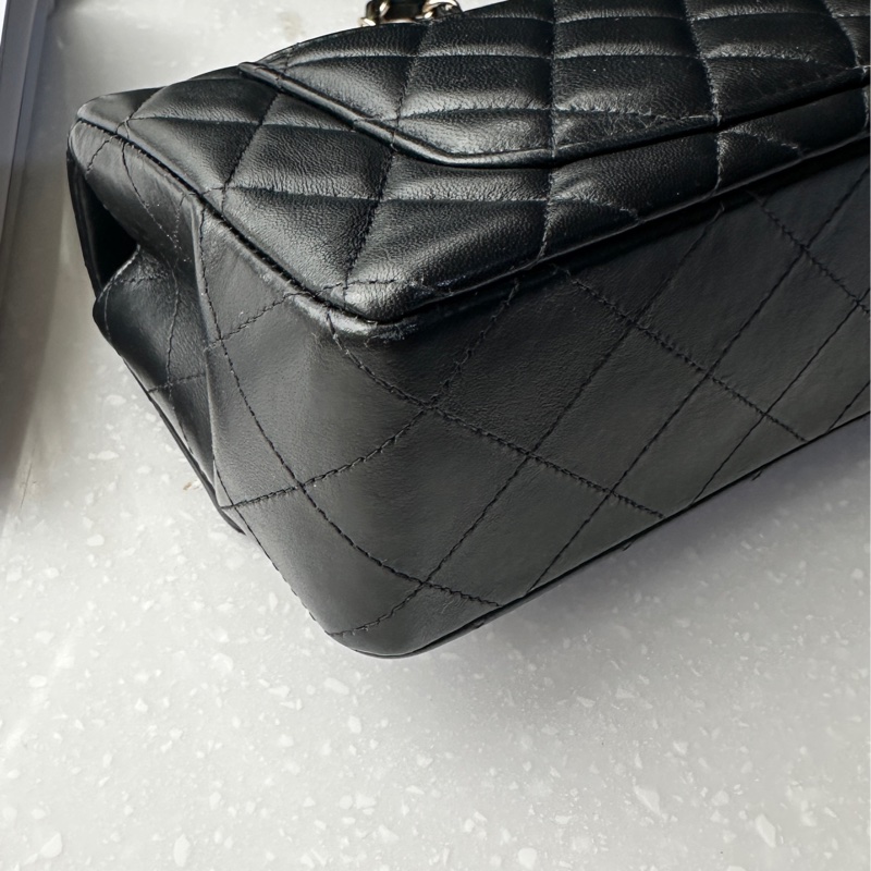 9新｜Chanel mini cf 20 晶片款黑羊淡金釦🥐-13