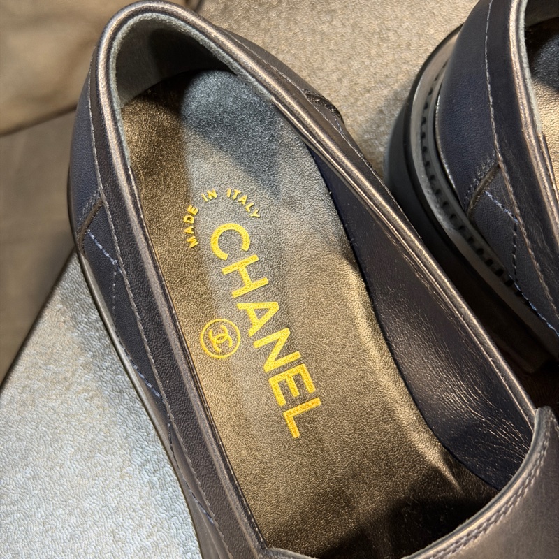 #全新🈶鞋盒 #櫃上6️⃣萬多 香奈兒午夜藍樂福鞋37.5碼 送禮自用兩相宜❤️-3