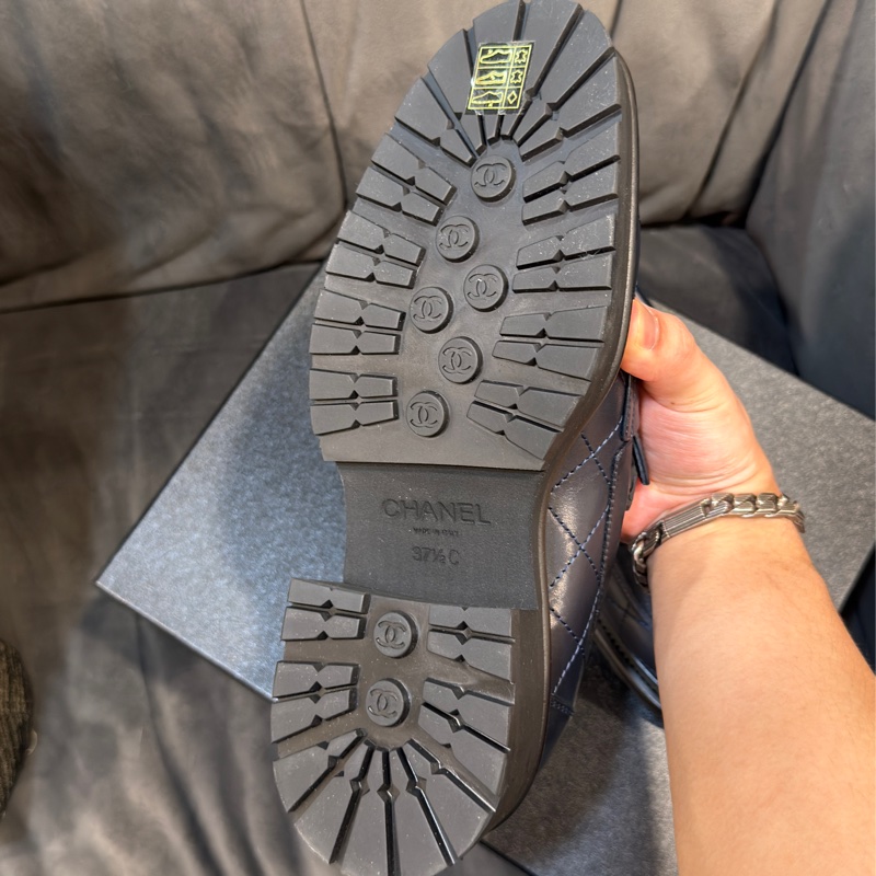 #全新🈶鞋盒 #櫃上6️⃣萬多 香奈兒午夜藍樂福鞋37.5碼 送禮自用兩相宜❤️-5