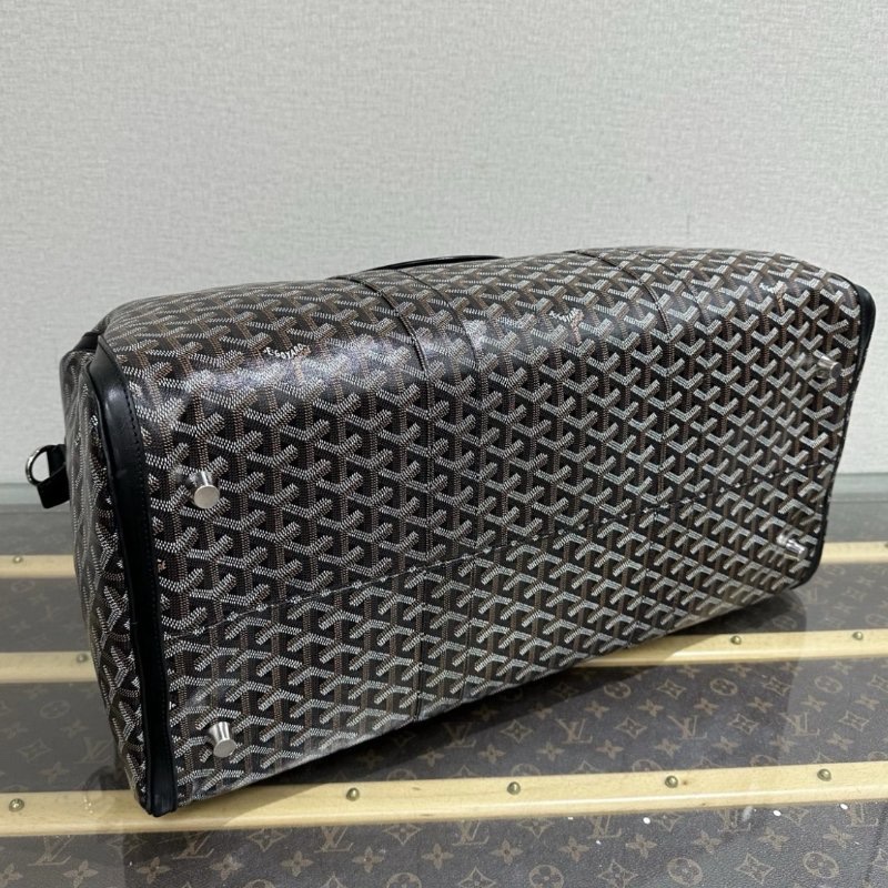 GOYARD Boston老花手提斜背旅行袋 52*25*25 99新配件塵袋鑰匙鎖-4
