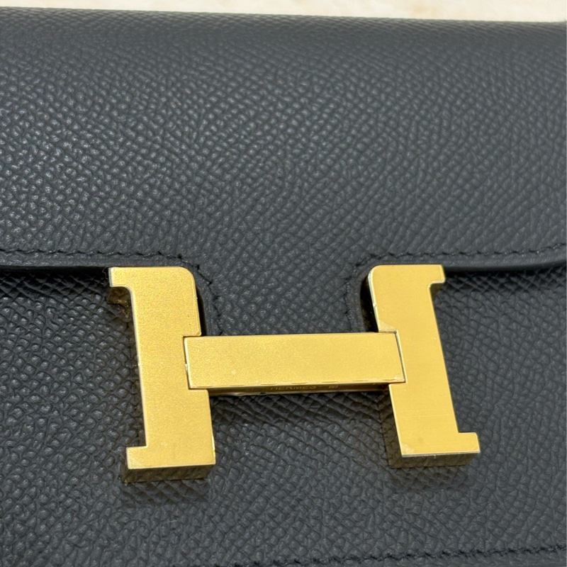 Hermes Constance Slim Wallet黑金-3
