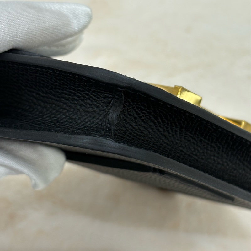 Hermes Constance Slim Wallet黑金-4